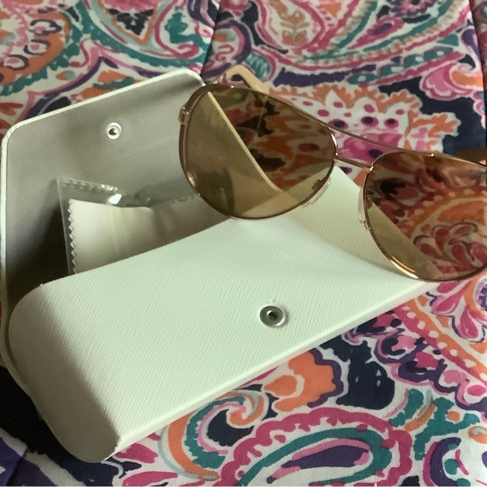 Michael Kors Gold-Toned Aviator Sunglasses - Picture 2 of 5